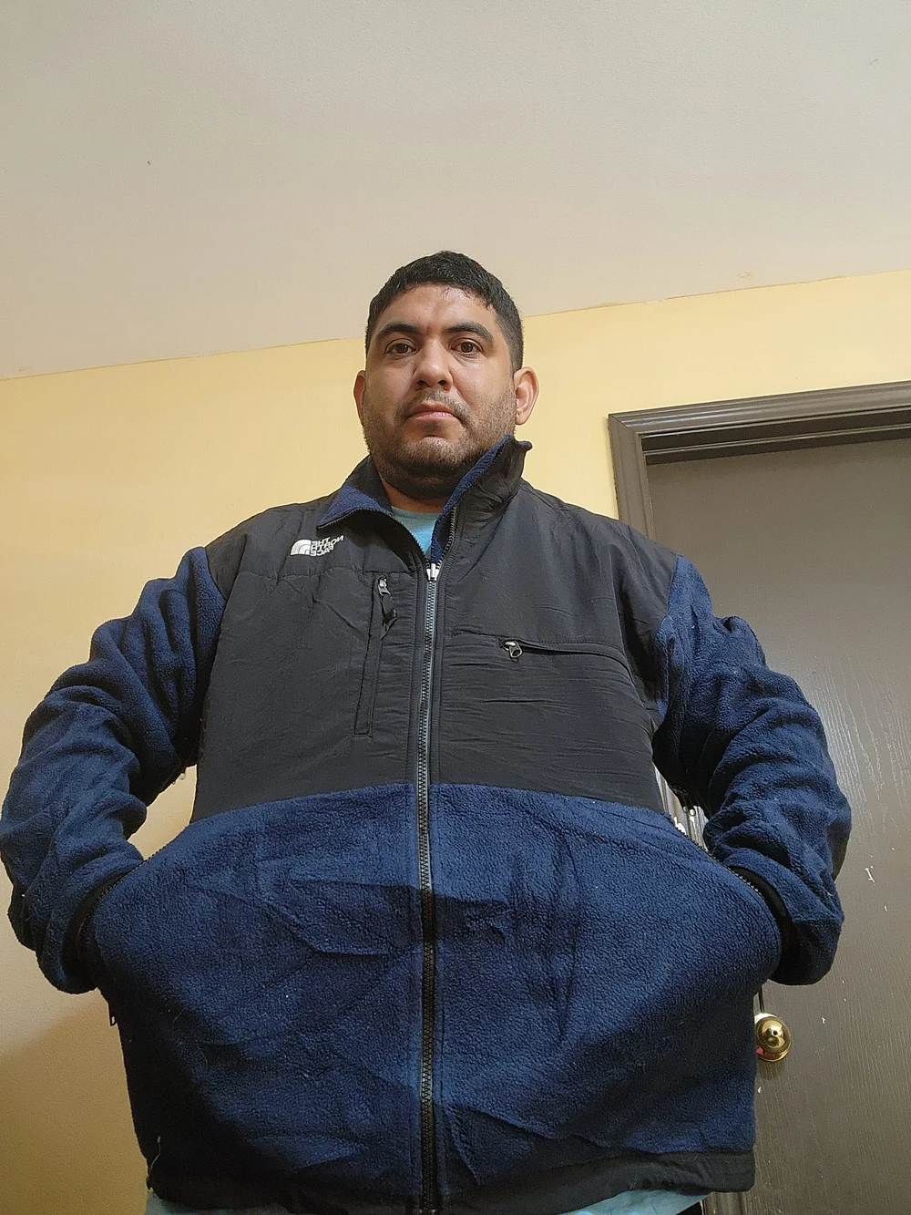 The North Face Men's Blue & Black Fleece Jacket